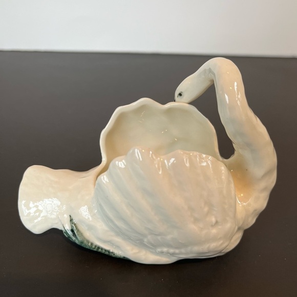 RARE Czech Pottery Swan Trinket Dish - Picture 3 of 13